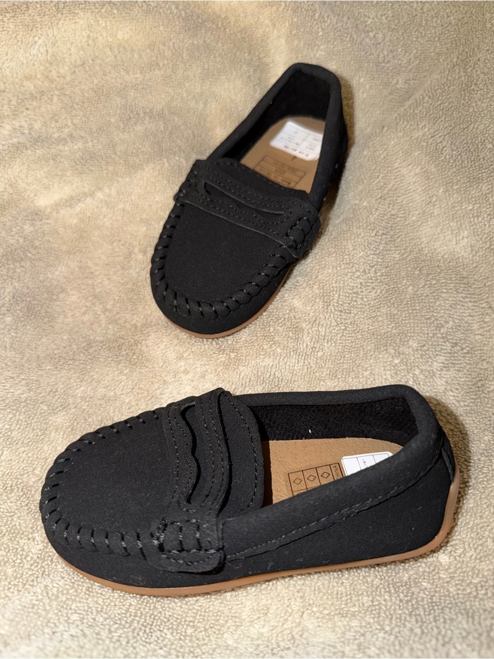 Kids Black Slip-On Moccasin Loafers for Everyday Wear
